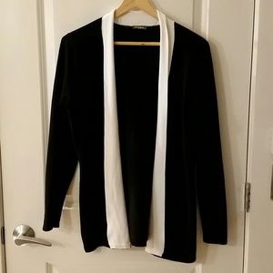 Nieman Marcus black & white cardigan size M