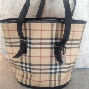 Authentic Burberry small bucket tote