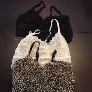 3 victoria secret lace bralettes