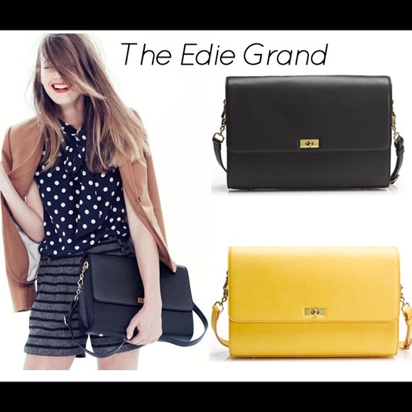 NWT J.Crew Edie Grand bag black handbag purse - Picture 2 of 4