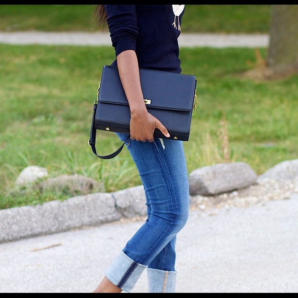 NWT J.Crew Edie Grand bag black handbag purse - Picture 3 of 4