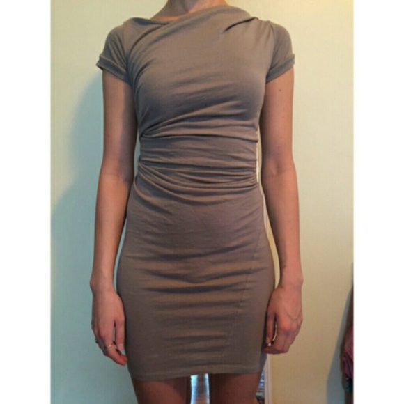 Topshop mauve/taupe jersey dress with band