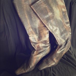 Nine West faux animal skin boots