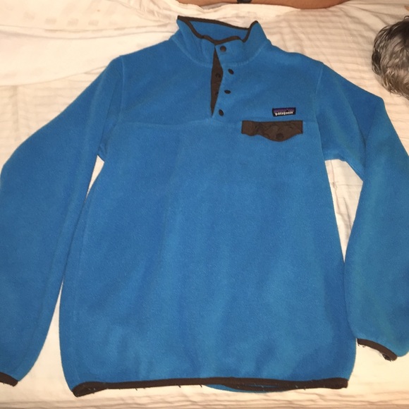 Patagonia blueish/teal w/ chocolate brown lining