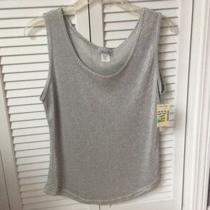 Silver sparkling cami