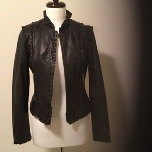 Black leather jacket
