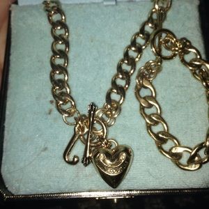 Juicy couture gold chain and bracelet let