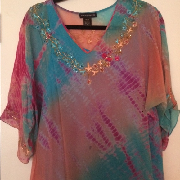 Sheer Spring Indian Embroidered Top