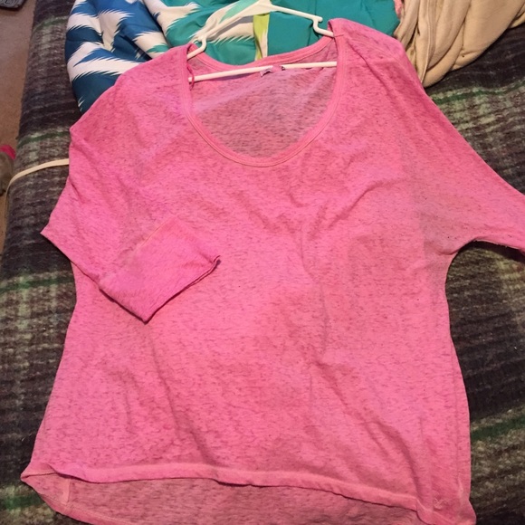 3/4 sleeve pink top
