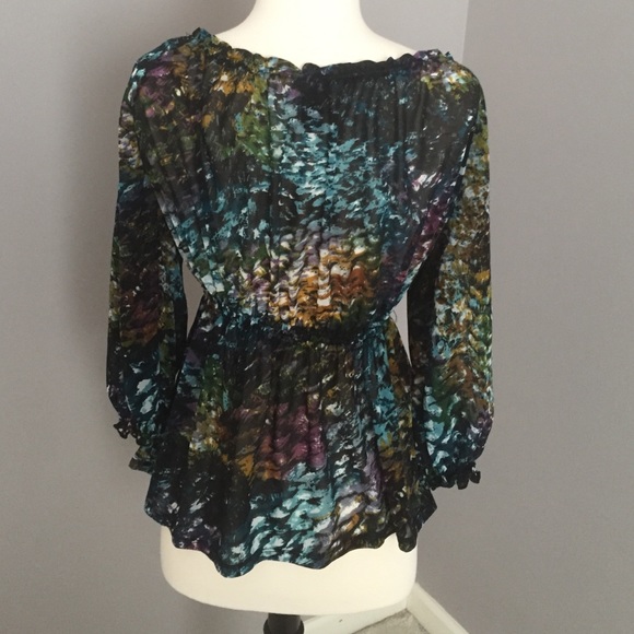 H&M printed peasant top - Picture 2 of 2