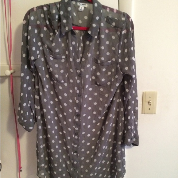 Sheer Polka Dot Old Navy Dress/Long Shirt