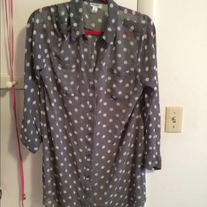 Sheer Polka Dot Old Navy Dress/Long Shirt