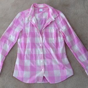 Plaid J. Crew Collared Button Up