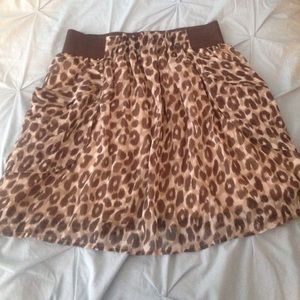 Cheetah print skirt