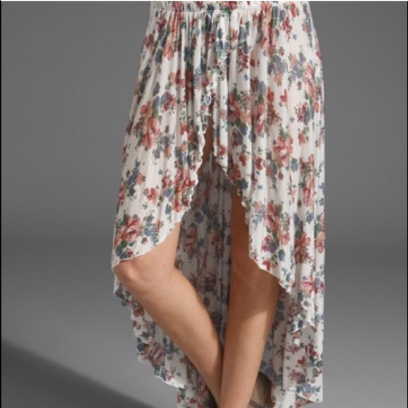 Rare Brandy Melville hi low floral skirt