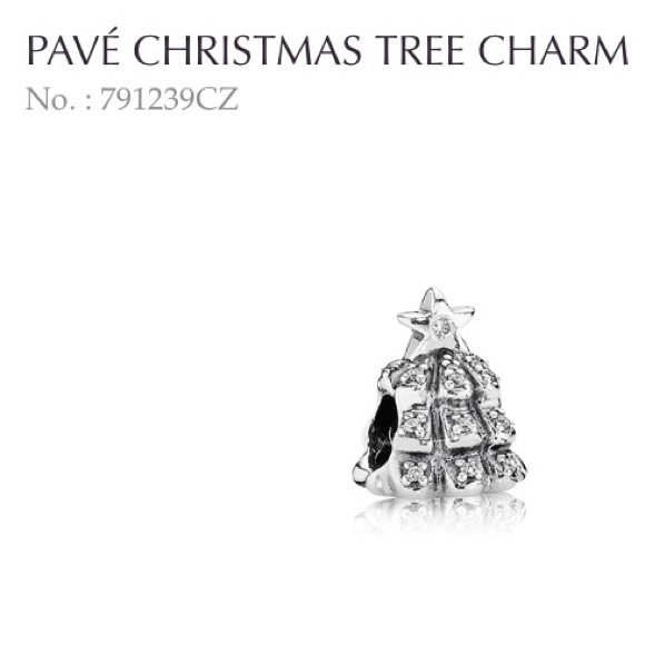 "Pave Christmas Tree Charm" Pandora