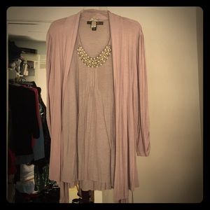 Lavender 2 piece pearl embossed top