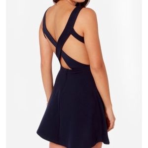 Navy homecoming/prom dress