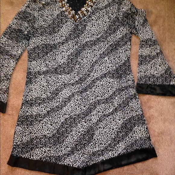 elegant black and silver dress
