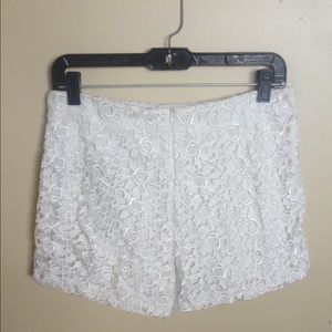White Lace Shorts