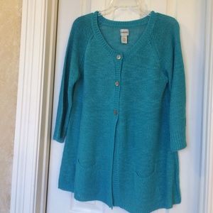 Turquoise Chicos Sweater. Size 3. Worn once. $30
