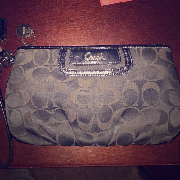 Coach large wristlet!