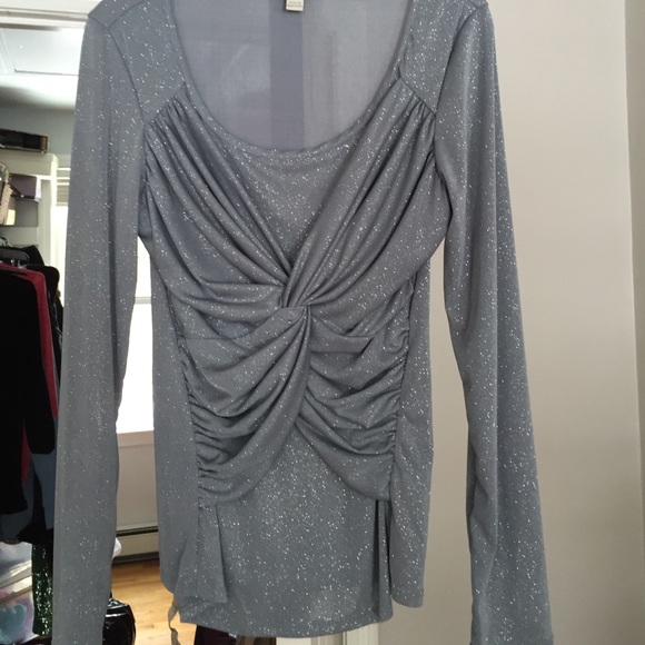 Grey/blue sparkle top