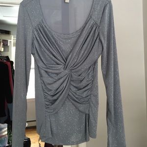 Grey/blue sparkle top