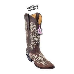 Snip Toe w/Swarovski Crystals Cowboy Western Boot