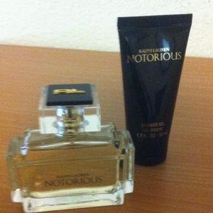 Ralph Lauren Notorious perfume with shower gel