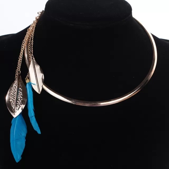 ✅It's HERE✅ Feather statement Choker necklace - Picture 1 of 4