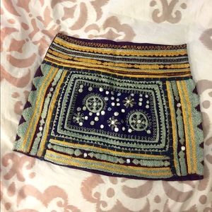Zara embellished and tribal skirt