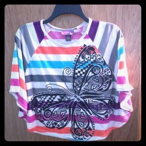Girls Aztec Butterfly shirt