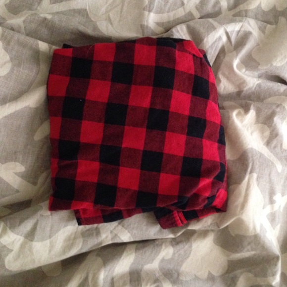 Red and black flannel reserved for buyer
