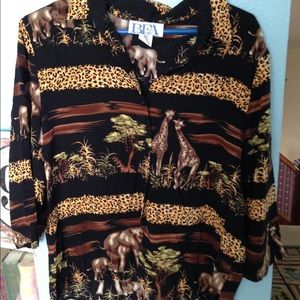 Safari button-up
