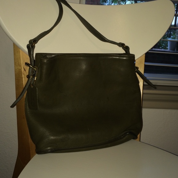 Vintage Olive Green Coach Leather Purse
