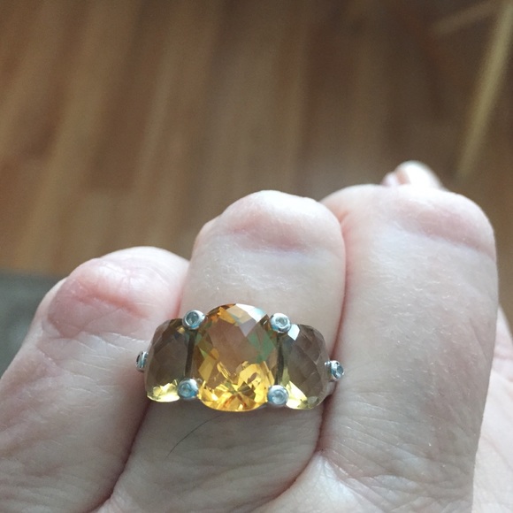 Citrine silver ring