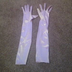 Beautiful Blush Pink Satin Gloves