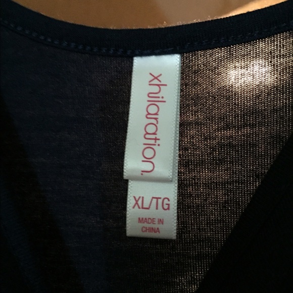 XL (juniors) Navy blue pleated high-low dress. - Picture 3 of 4