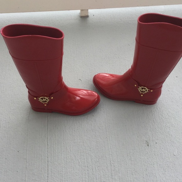 Bright Red Michael Kors Rainboot
