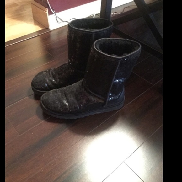 Black sparkle UGGs