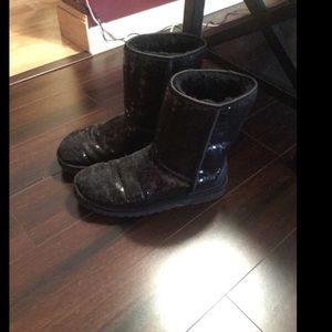 Black sparkle UGGs