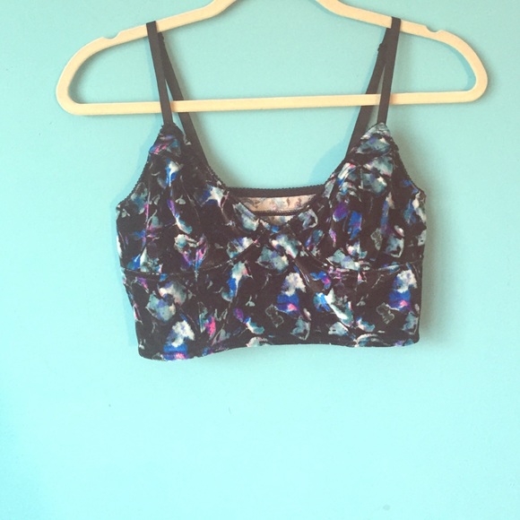 Free People Velvet Floral Bralet