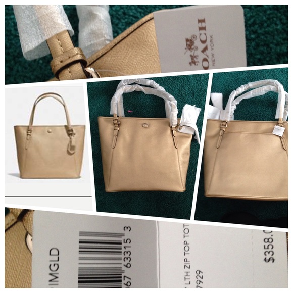 Brand new coach Peyton gold leather tote authentic