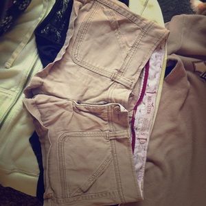 Tan hollister shorts size 5.