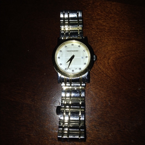 A two tone Burberry watch