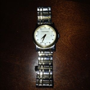 A two tone Burberry watch