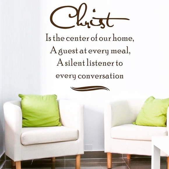 Christ is the center of our home wall decal