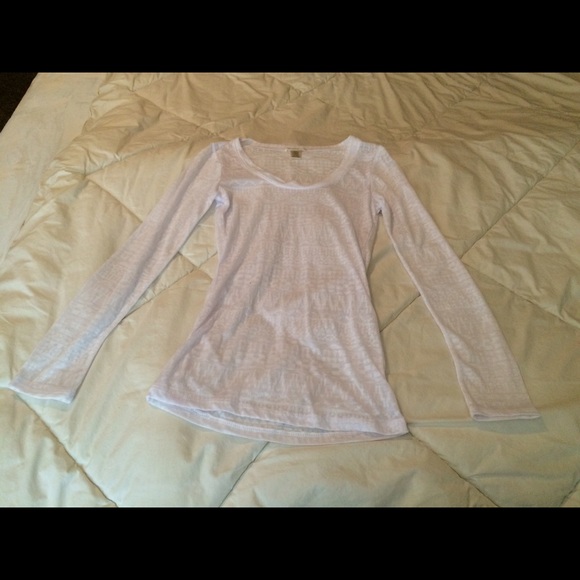 White long sleeve top