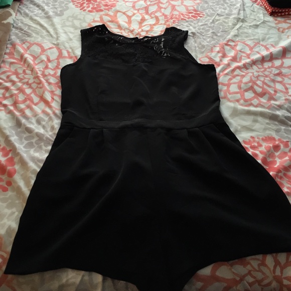 Black lace romper